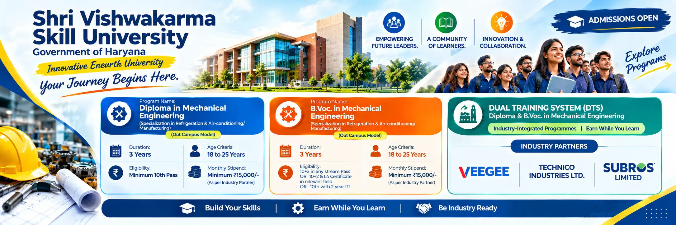 SVSU skill university campus and learning